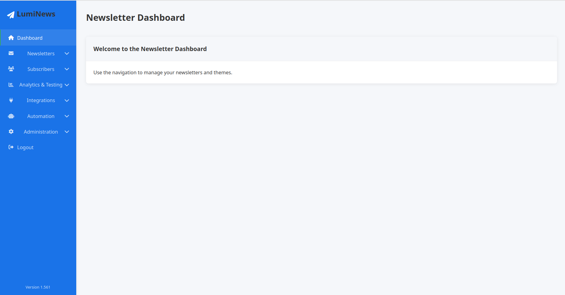 LumiNewsletter Dashboard